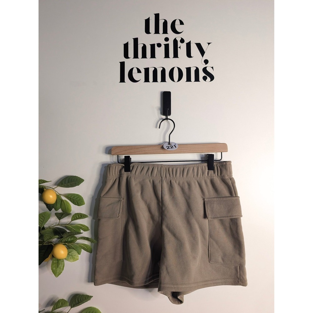 Better Together Beige Fleece Shorts Sz L